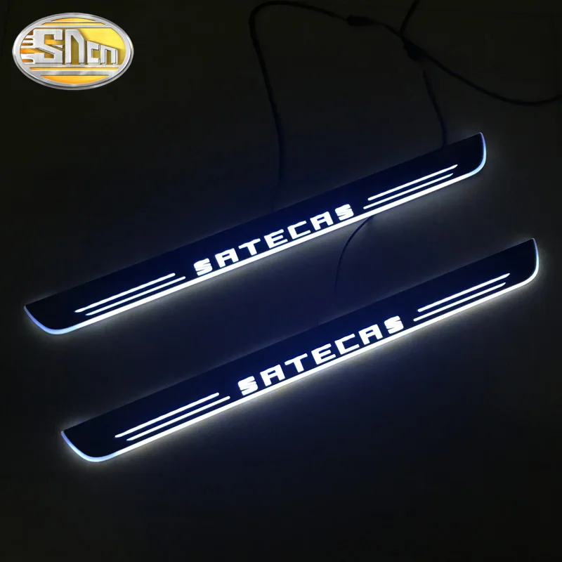 

Customized 4PCS Moving LED Welcome Pedal Car Scuff Plate Pedal Threshold Door Sill Pathway Light For SEAT ATECA FR 2017 2018