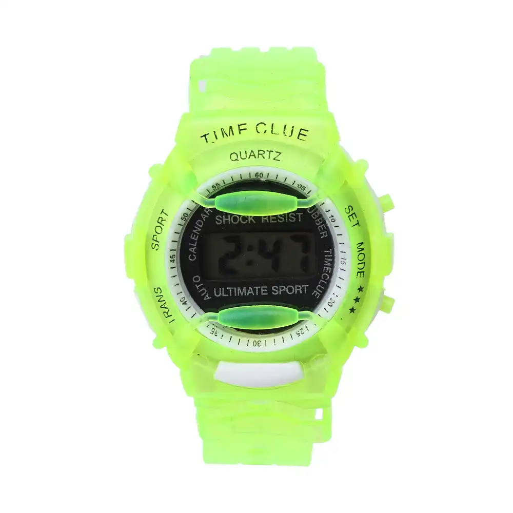 round face digital watch
