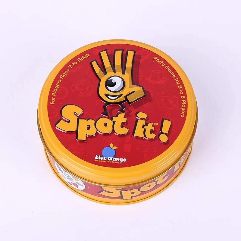 Обучающая игрушка 55 карт Spot It с металлической коробкой для детей игра для взрослых английские правила