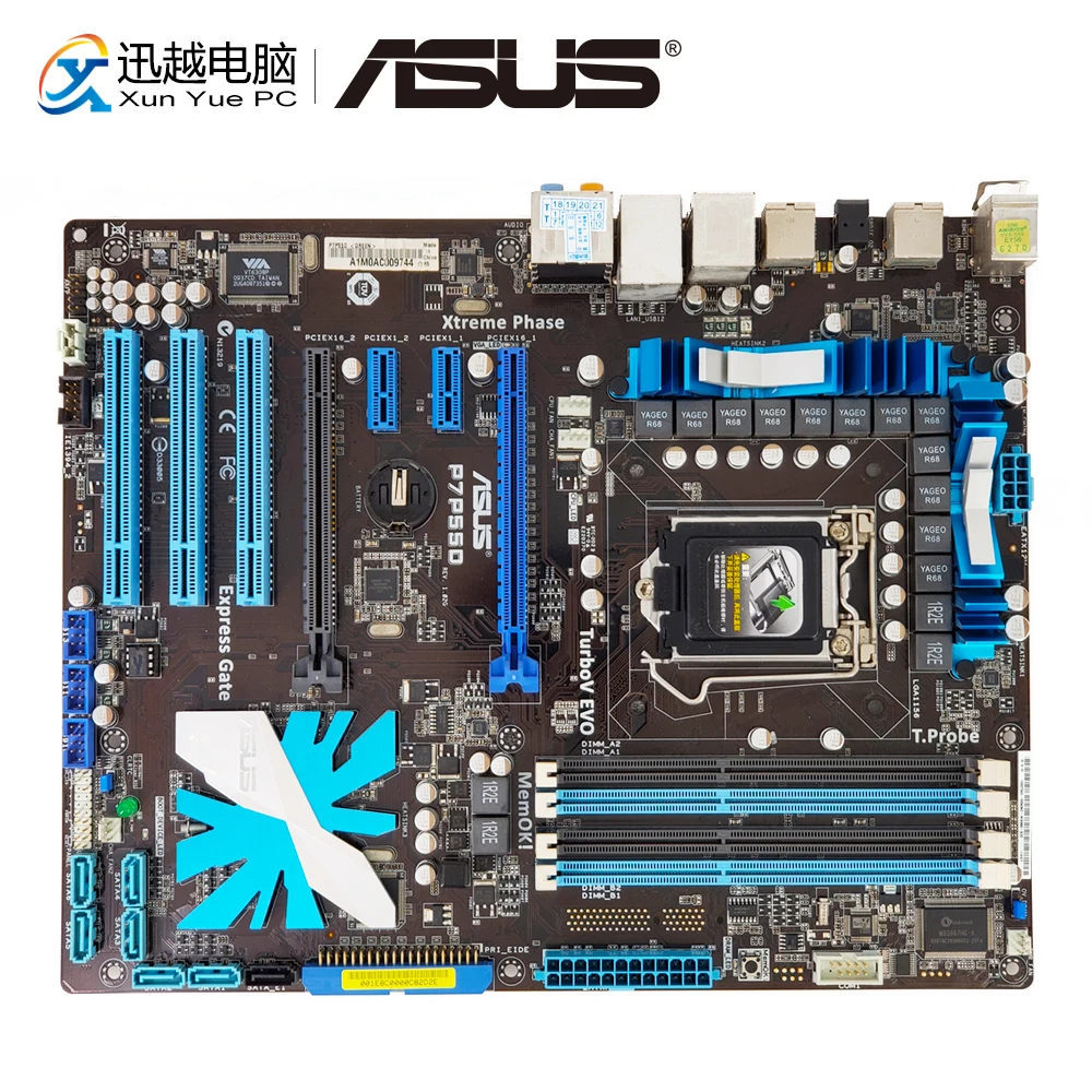 

Asus P7P55D Desktop Motherboard P55 Socket LGA 1156 For Core i7 i5 i3 DDR3 16G SATA2 USB2.0 ATX Original Used Mainboard