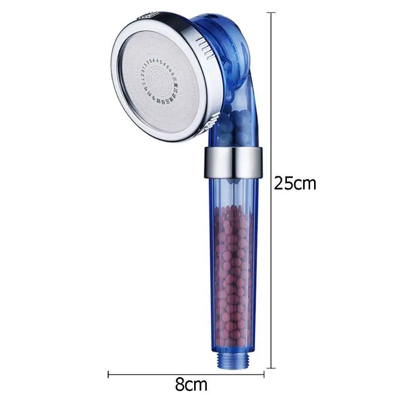 Bathroom shower negative ion SPA shower head water-saving shower filter high pressure negative ion shower head set