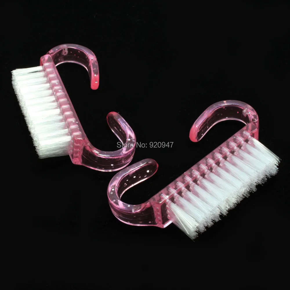 5 PCS Nail Art Cleaning Clean Plastic Handle Brush Pedicure Manicure