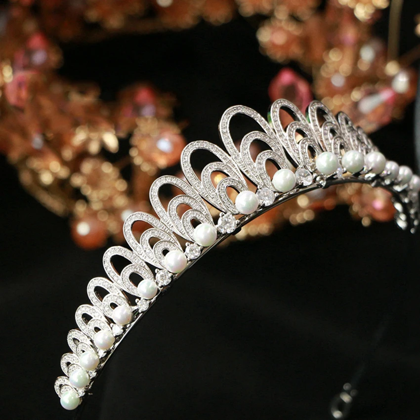 

Wedding Zircon Crown Bride Headpiece Wedding Hair Accessories Pageant Crystal Crown Hairband Bridesmaid Head Ornament