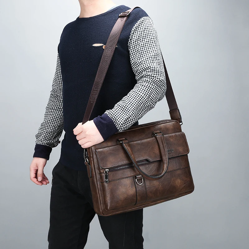 sacos crossbody negócios casual bolsa masculina divisor