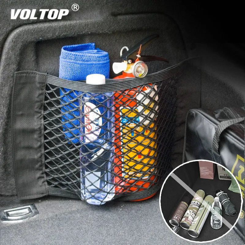 

Mesh Trunk Car Organizer Storage Net Universal goods Rear Seat Back Stowing Tidying Accessories Travel Network Pocket Bag