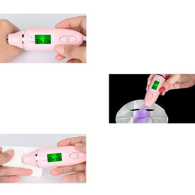 3 в 1 тестер влажности кожи ЖК-дисплей цифровой детектор ручка портативный лица тела вода масло анализатор машина флуоресцентный Detecto