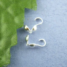 Калотки из сплава, концевые бусины, Шариковая цепь, Посеребренная 10 мм(3/") x 150 шт, Новинка