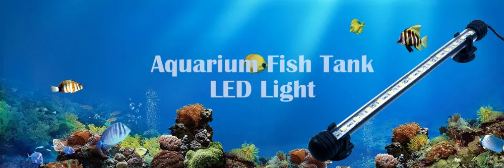 AQUANEAT Aquarium LED Submersible Light White Underwater Stick Strip Bar Lamp Fish Tank 