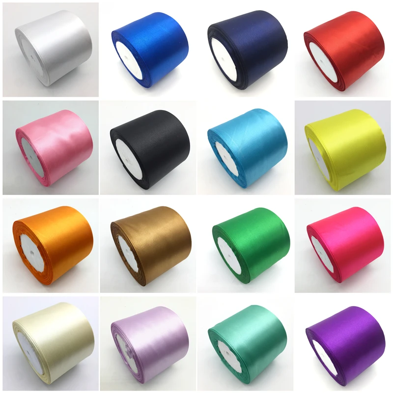 

5 Yards 75mm Ribbon Wedding Party Decoration Handmade Satin Ribbon Gift Wrapping Hair Bows DIY Christmas Ribbon