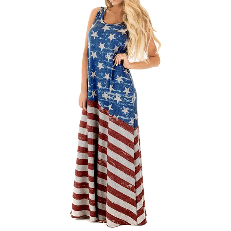 4th of july maxi dress plus size
