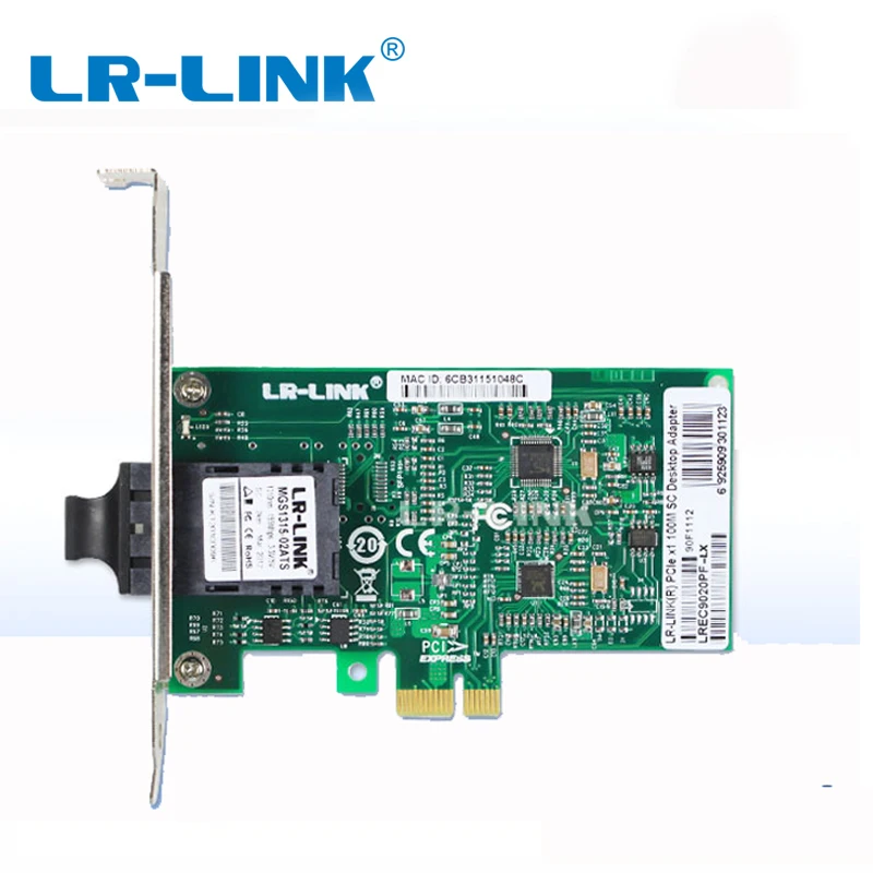 LR LINK 9020PF LX 100Mb optical fiber ethernet adapter PCI Express x1 network interface nic card 2