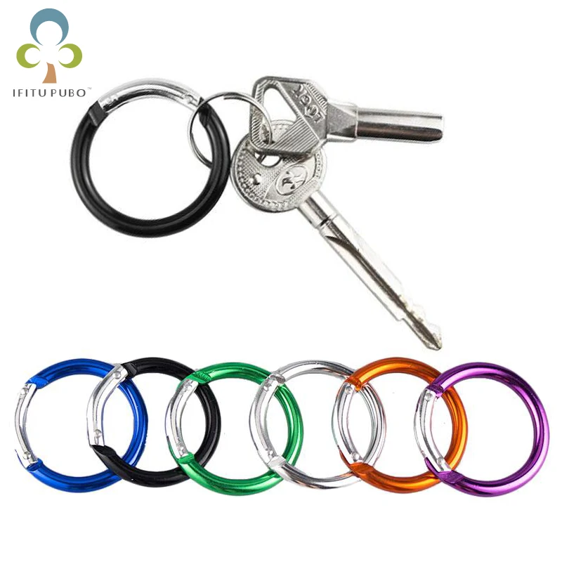 Beneking Square Aluminum Carabiner Keychain Clip Spring Snap Key Chain Clip Hook Screw Gate Buckle Key Holder 