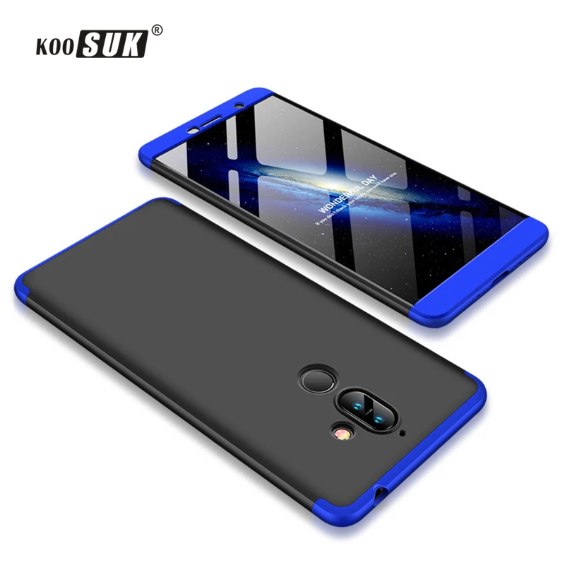 Чехол для Nokia 7 Plus защитный противоударный 3 в 1 тонкий жесткий матовый чехол из