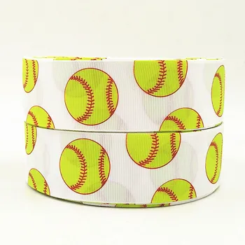 

Q&N/OEM 1.5inch 38mm 160603020 softball printed grosgrain ribbon 50yds/roll free shipping