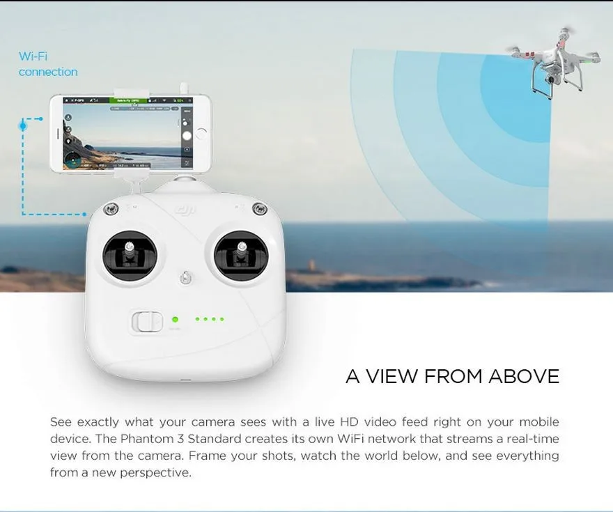 DJI Phantom 3 Standard With Extra Battery , 2.7K Hd Camera , Buildin GPS System, Live HD View, Extra Battery Option