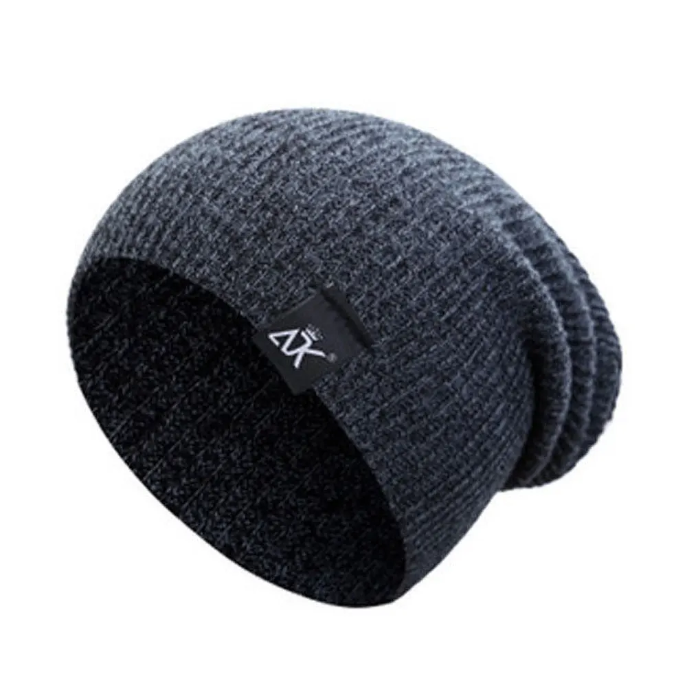 Женские шапки, вязаная шапка, лыжная уличная шапка, вязаная - Цвет: dark gray