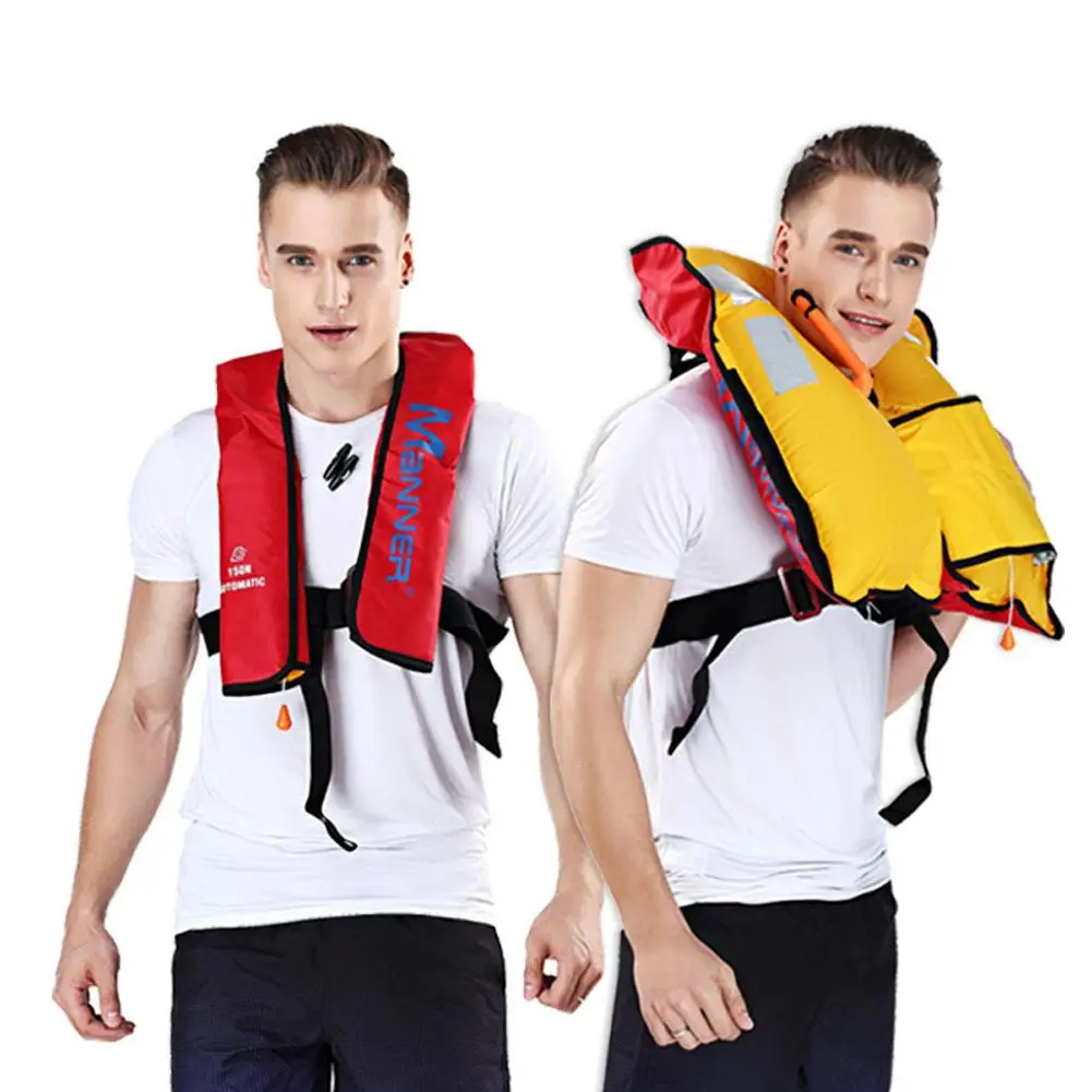 

High Quality Adult Automatic Inflatable Life Jacket Fishing Swimming Sports Life Vest (set Head) Short Inflatable Time