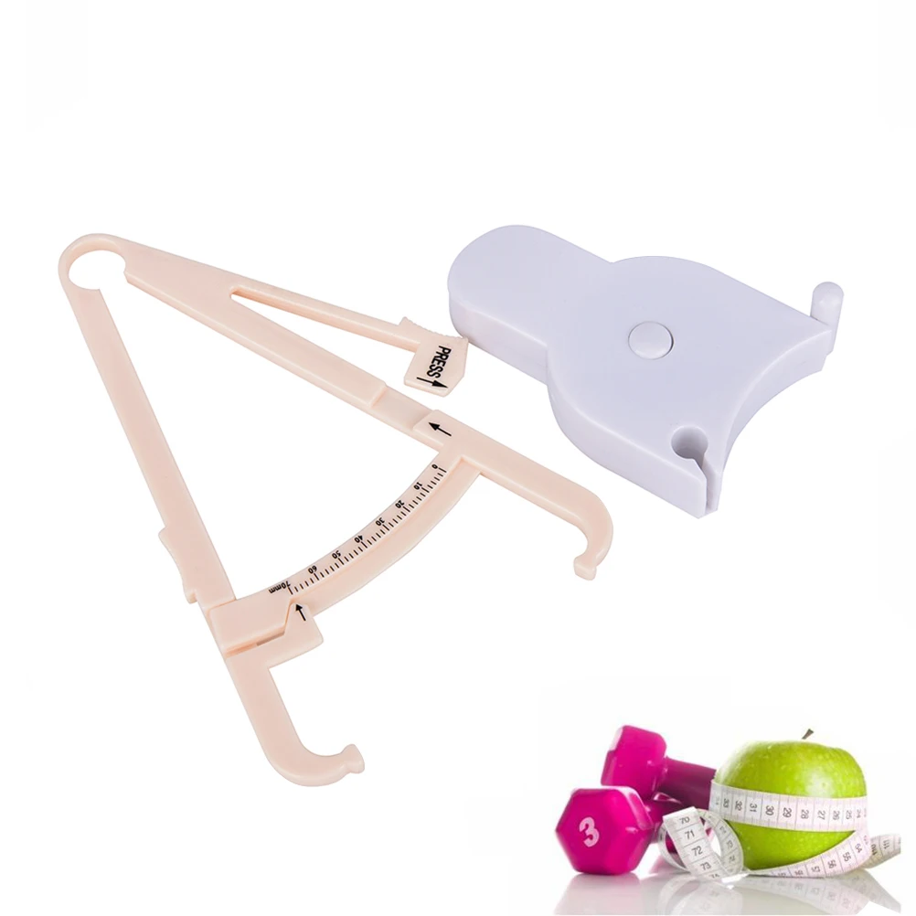 professional Body Fat Caliper Body Mass Measuring Tape Tester Fitness