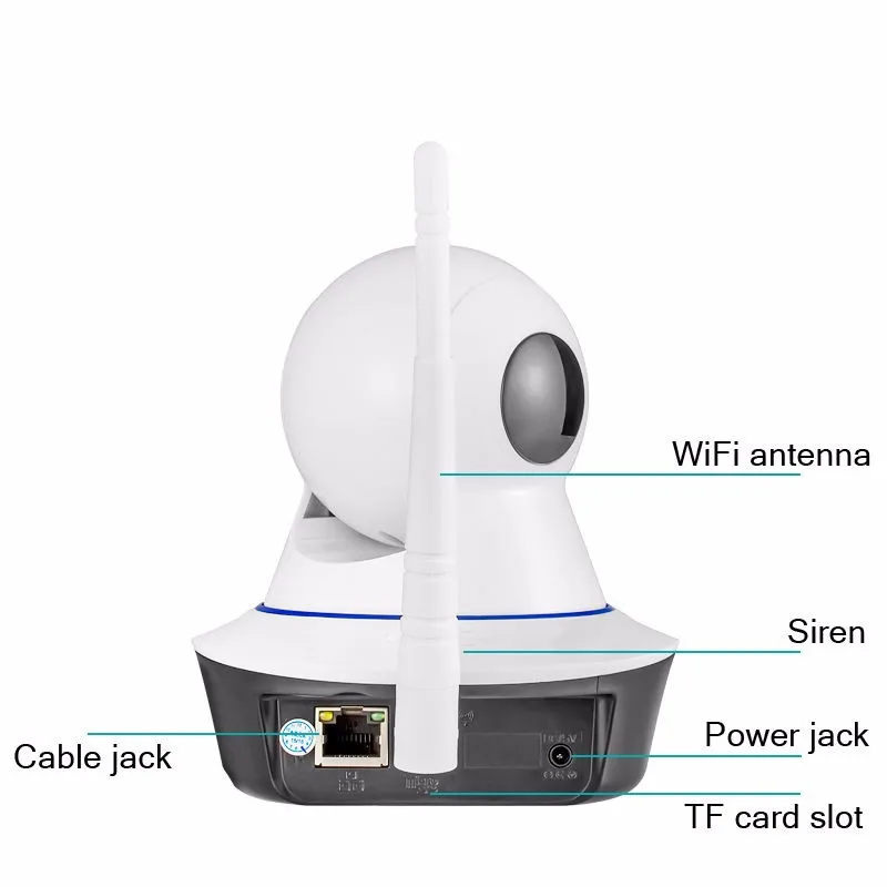 720 P Беспроводное управление WiFi HD панорамирования/наклона Networok IP камера приложение управление детектор движения двери/окна датчики