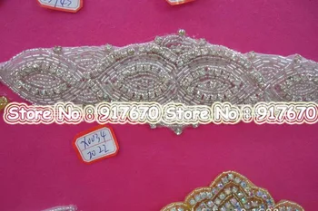 

Luxury Newest glass Bling Bling Bridal iron on rhinestone applique Bridal Sash Decoration , Beaded Wedding Crystal Belt