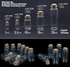 1-25ml Empty Clear Glass Bottles Jars Vial with Cork Stopper for DIY Wish Message Sample Perfume container Nail Art bead reagent 3