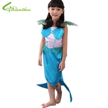 Girls Halloween Costumes Little Mermaid Dress Cosplay Stage Wear Clothing Kids Party Fancy Ball Clothes Fairy