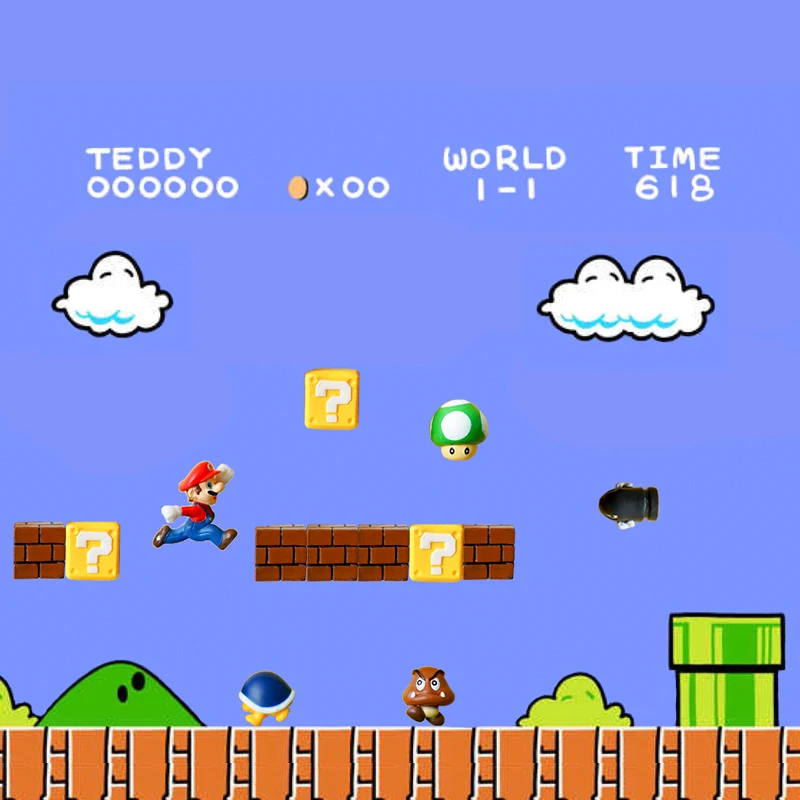 

10 only 3D cute super Mario decorated children's stereo magnet creative magnetic stickers refrigerator to stick