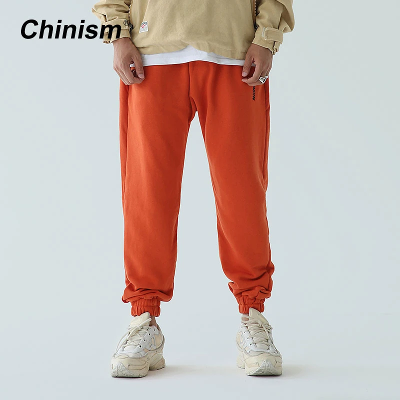 Chinismメンズオレンジスウェットパンツヒップホップハーレムジョガーパンツ17新しいブランドemvroideryスタイリッシュなズボン パンツメンズストリート Harem Joggers Orange Sweatpantsbrand Joggers Aliexpress