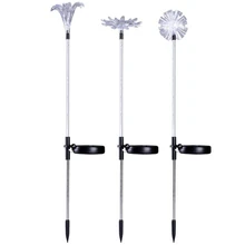 Абсолютно 3 шт многоцветный светодиодный светильник с искусственными цветами, солнечный свет, солнечные садовые огни, наружные или внутренние, на солнечных батареях или B