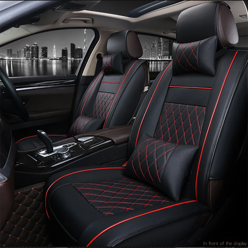 Универсальный кожаный чехол на сиденье автомобиля для volkswagen polo vw golf passat B5 B6 tiguan