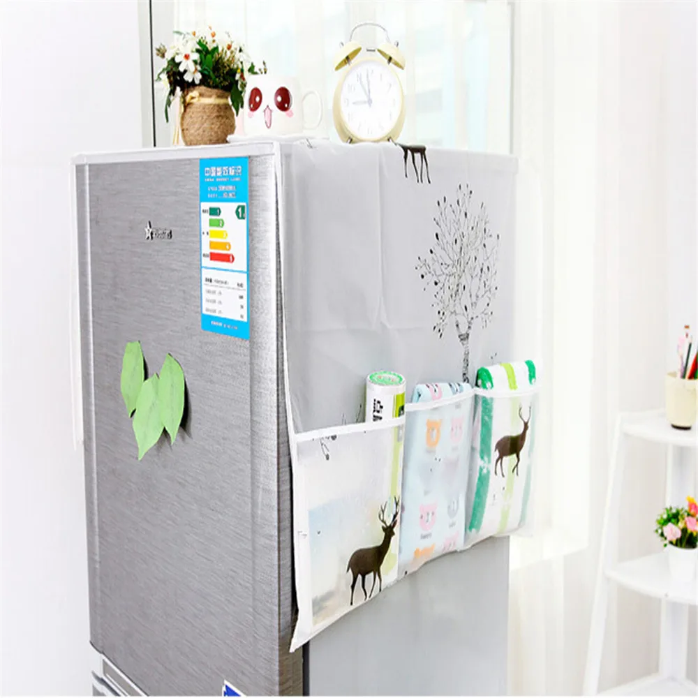 Ellenmar прозрачный чехол на холодильник, подвесная сумка с милым принтом, водонепроницаемая Пылезащитная крышка, сумка для хранения, товары для домашнего декора