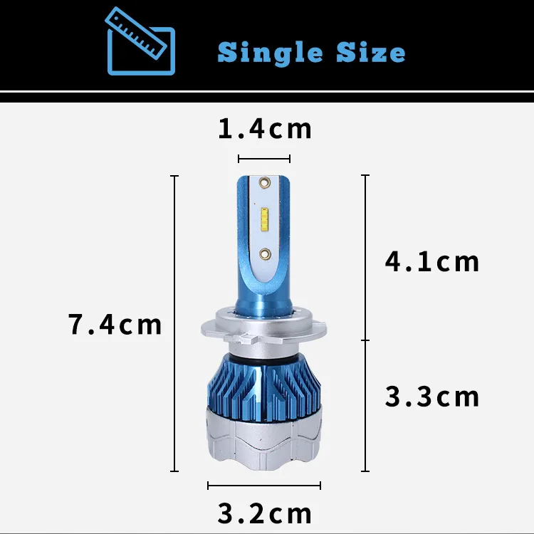 2 комплект Автомобильных СВЕТОДИОДНЫХ Фар H4 H7 led 9006 9005 H1 H3 12000LM CSP чипы для KIA Rio Ceed