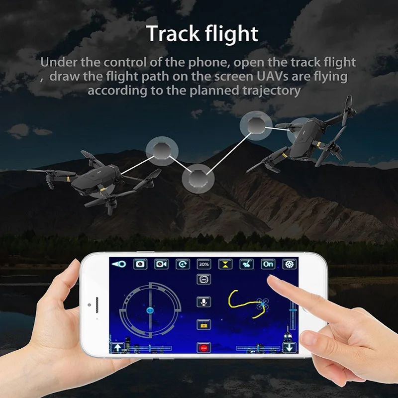 Newest High-tech 2.4G Wifi FPV solo smart Drone With HD camera fold Aerial camera Remote Control Helicopter