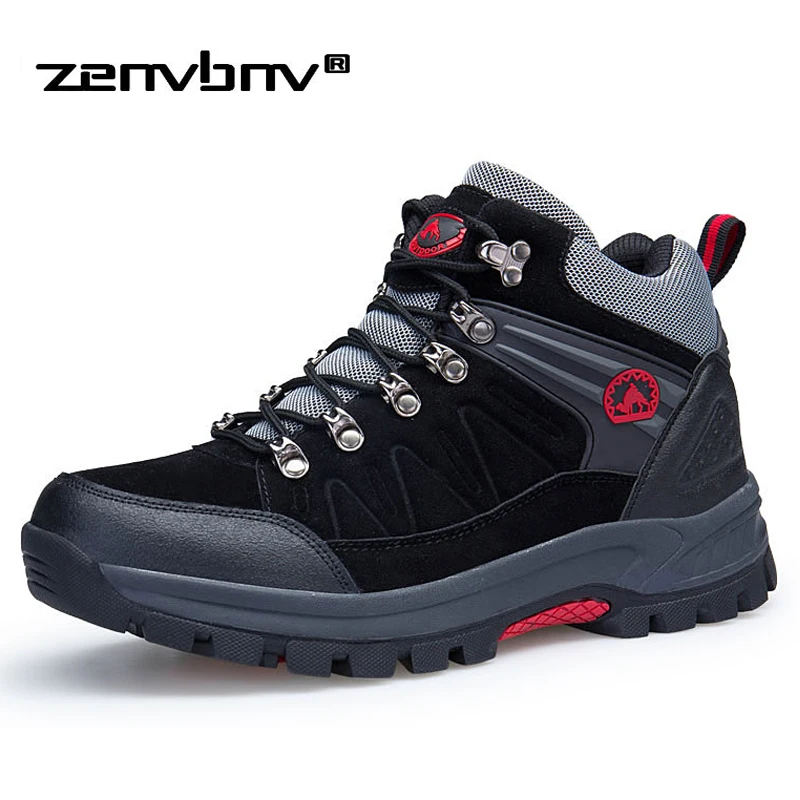 Online Nuevos hombres botas Otoño Invierno Mens turismo botas hombre Casual moda montaña al aire libre tobillo botas hombres zapatillas tamaño 38  47