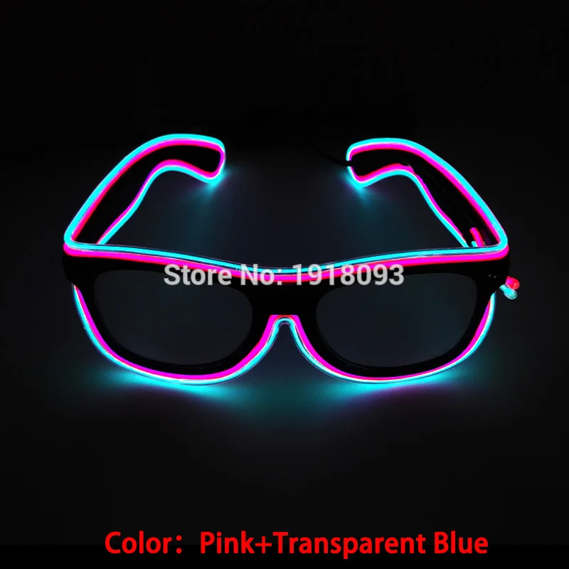 Новинка 2017 года яркие очки 26 стиль мигающий EL провода оригинальные светильники неонсветодио дный светодиодный рейв костюм светящийся для