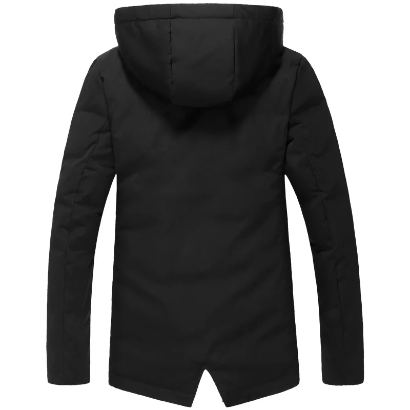 Новинка 2019 года для мужчин зимние утепленная одежда пальто хлопок черный куртка-толстовка осень и зимняя куртка