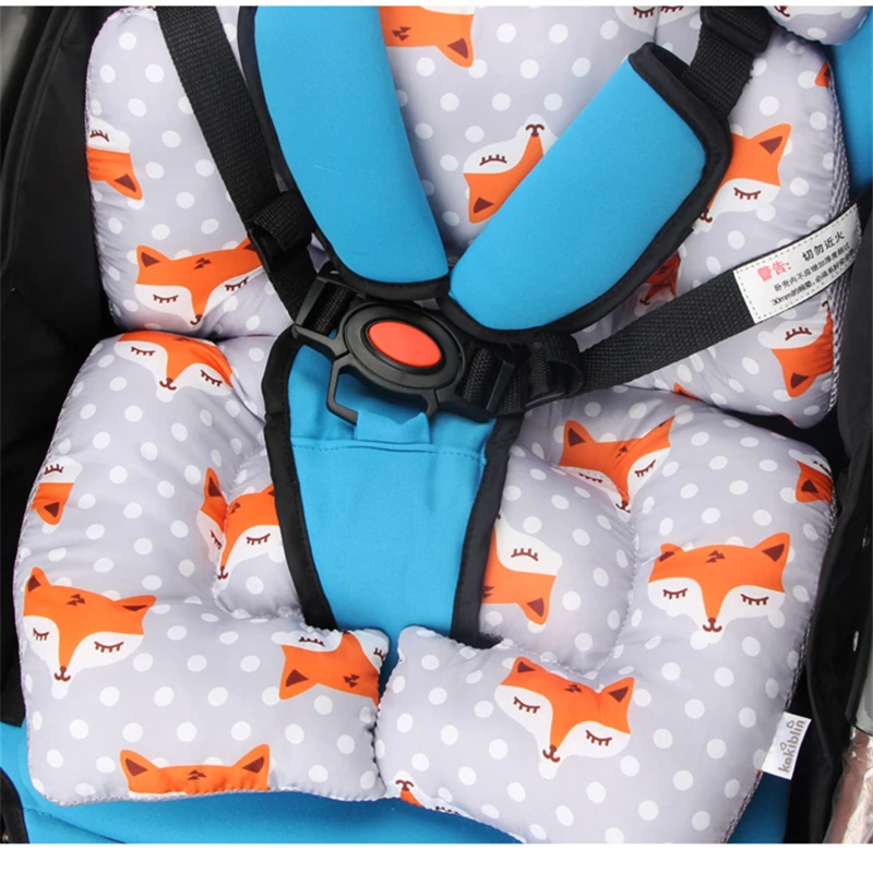 BBSONG Cartoon Car Seat Pad Baby Stroller Cushion Harness Pushchair Child Soft Cart Mattress Toddler Seat Mat Prams Accessories