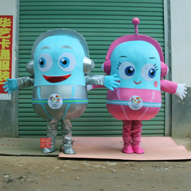 Mascot Costume Blue Fancy Cartoon Apparel | Тематическая одежда и униформа
