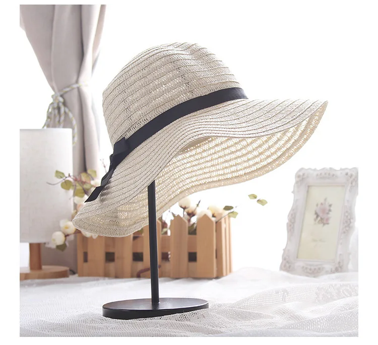 Для женщин солнечные шляпы для дам сезон весна-лето солнцезащитный крем соломенная шляпа от солнца пляж Приморский козырек большой наряду Рыбацкая шляпа женская шапка