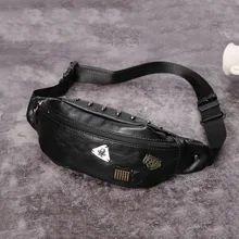 Новые карманы мужская сумка на ремне, сундук, сумка банан, портативный карман, PU материал, хип-хоп, сумка на плечо Сумка