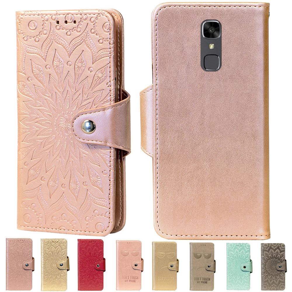 

Embossing Stand Flip PU Leather wallet Case Cover For Jinga Touch 4G Phone Cases