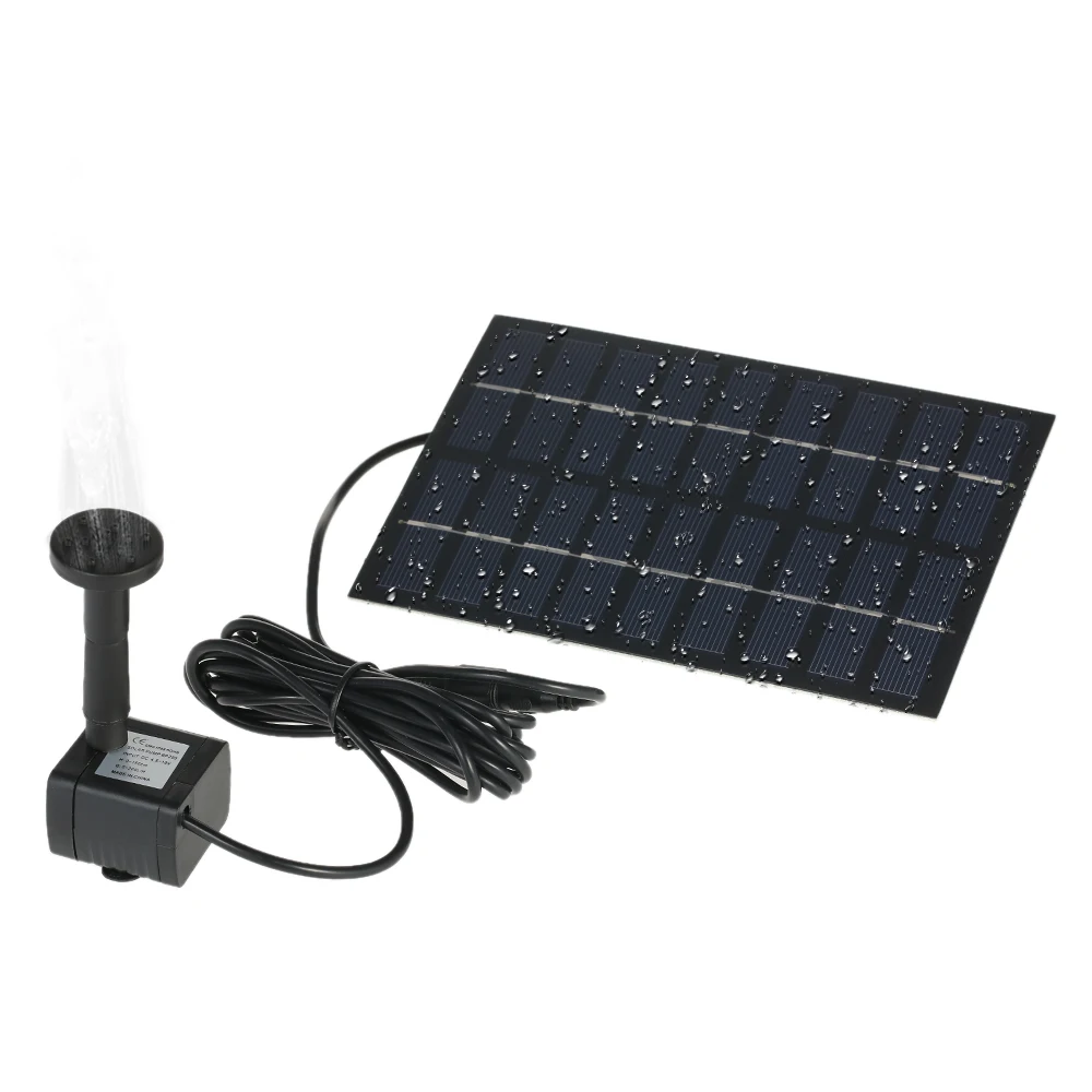 

Solar-Powered Water Pump Brushless DC Solar Power Fountain Pool Water Pump Garden Plants Watering Solar Pond Pump Kit 9V 1.8W