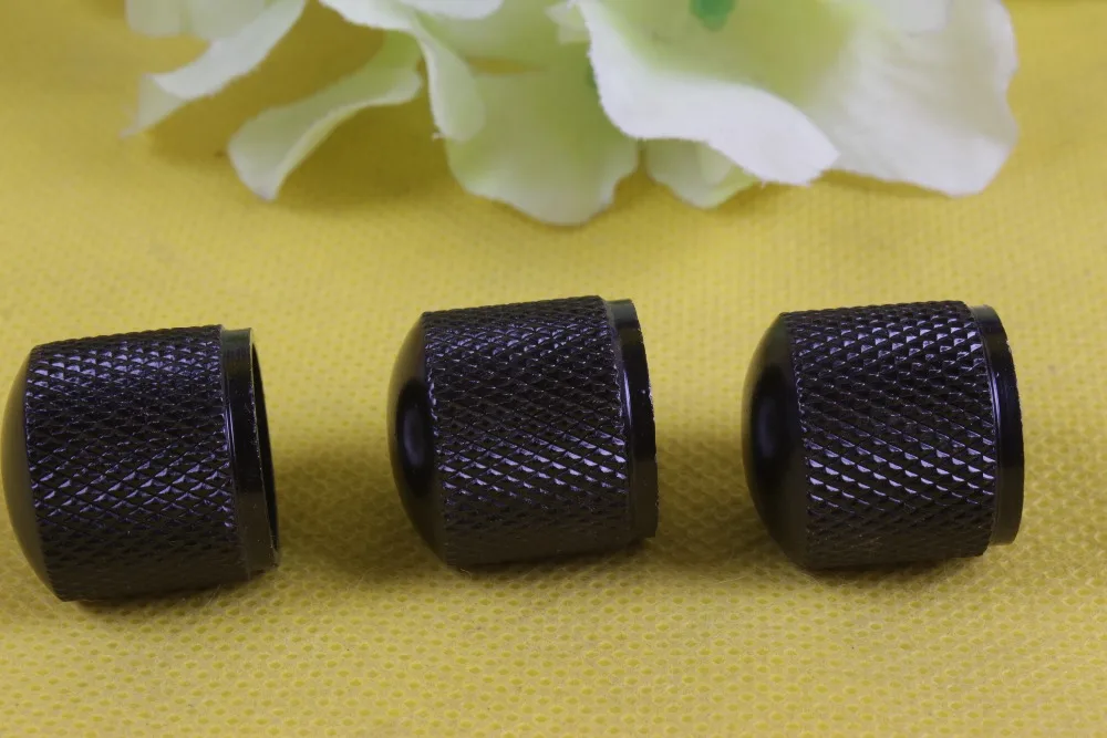 Buy 8PCS/LOT Electric Guitar Knob Chrome Black Knob Push Black Knob Metal Konb