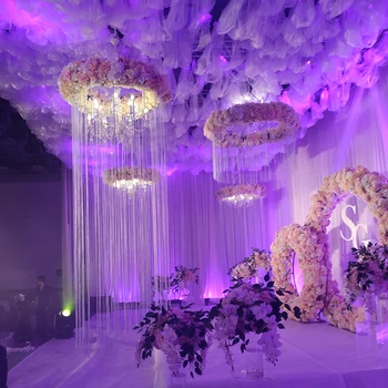 

use hangging only )Wedding Polyester (polyester) pillar with string for wedding stage walkway stand