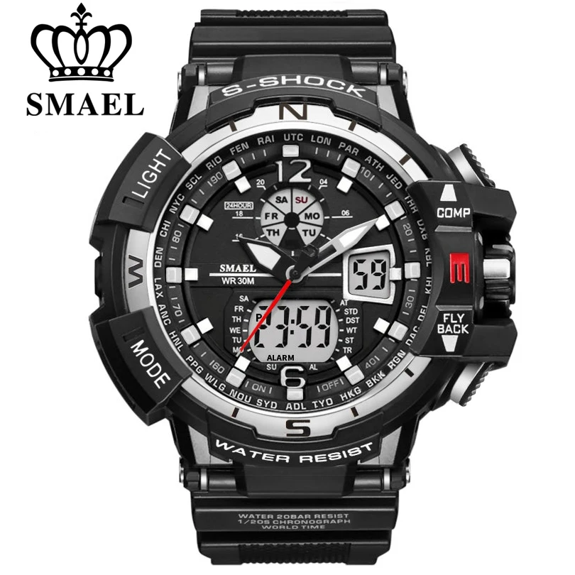 Prix pour SMAEL Marque De Luxe Hommes Sport Montres Numérique Led Sport Montres Homme Étanche Relogio Masculino Pour Hommes Quartz Montre Prix pour SMAEL Marque De Luxe Hommes Sport Montres Numérique Led Sport Montres Homme Étanche Relogio Masculino Pour Hommes Quartz Montre