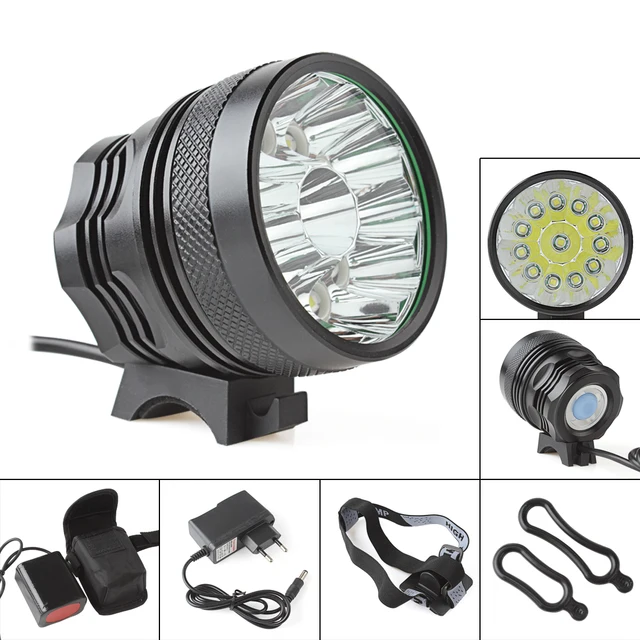 Waterproof 18000LM LED Super Bright Bicycle Light 12x XM L T6 USB Rechargeable Bike Light Front