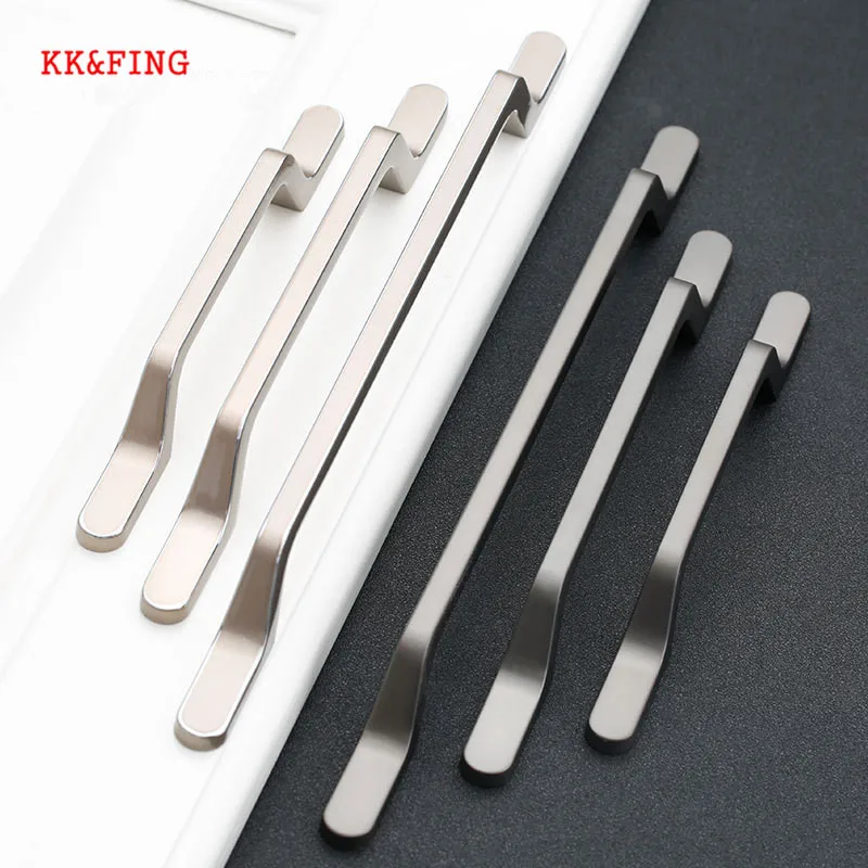

KK&FING European Solid Zinc Alloy Pearl Gray Cabinet Knobs and Handles for Furniture Drawer Pulls Cupboard Wardrobe Door Handle