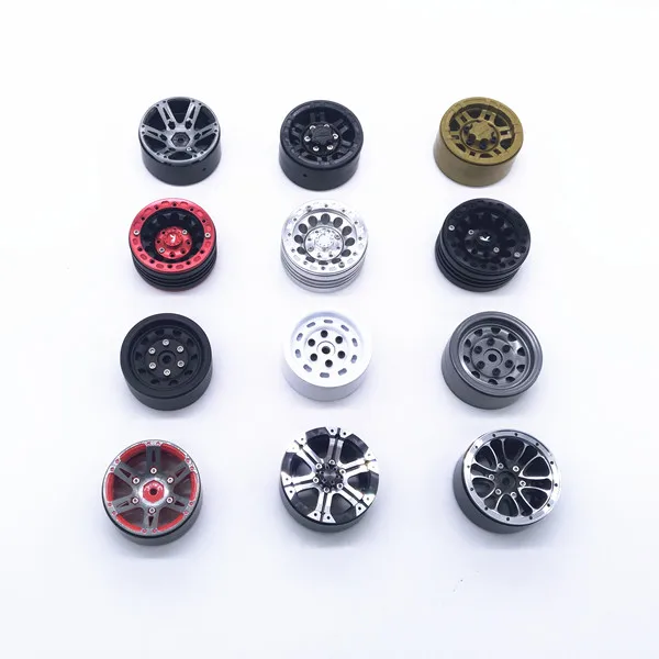 Cheap 1PC Climbing Car 1.9 Inch Wheel Rim Aggravation Wheel Tire Hub for Axial SCX10 90046 D90 TRX-4 RC Cars Upgrade