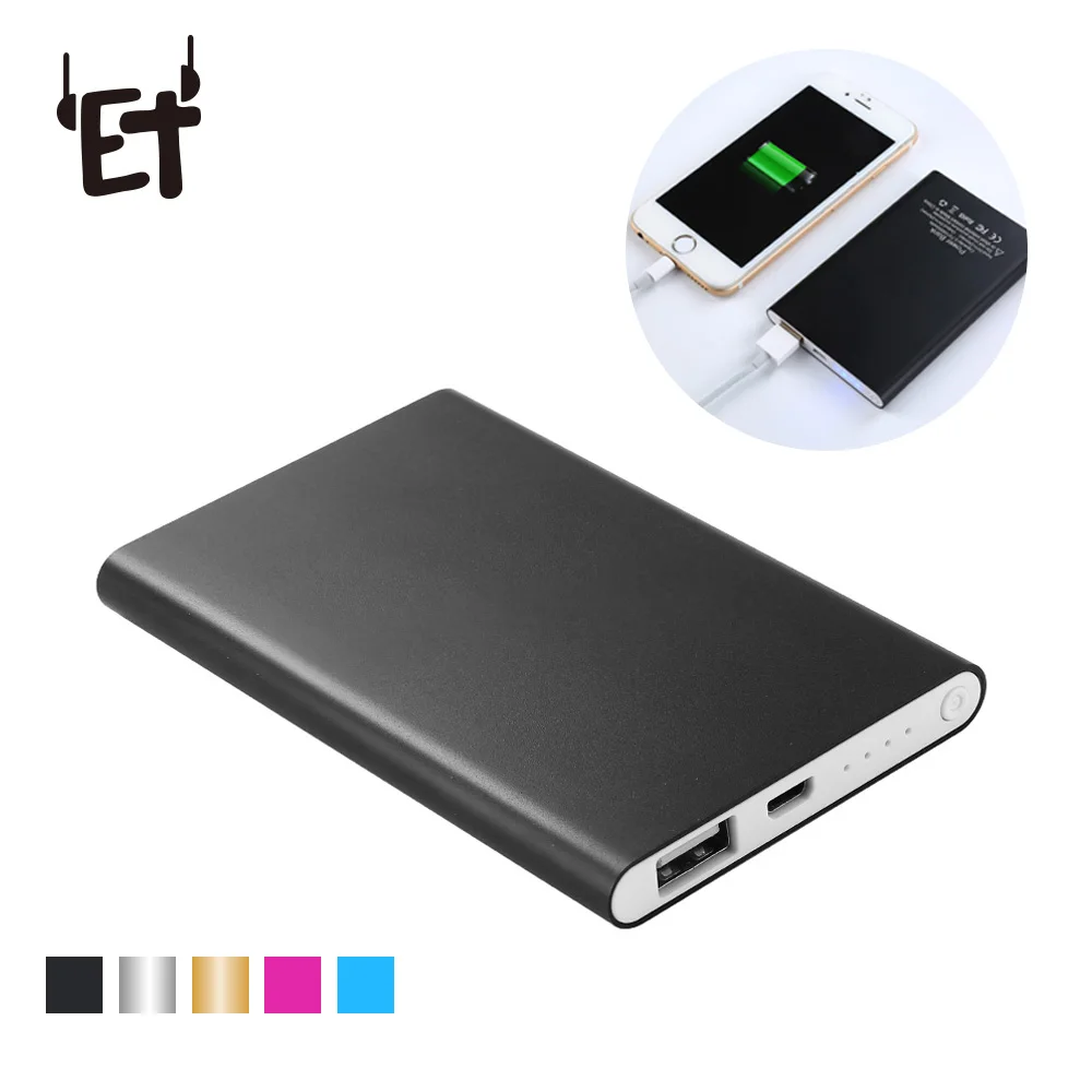 

ET 10000mAh Power Bank USB Mobile Phone Charger Ultra-thin Polymer Power Bank External Battery Charger for Cell Phones Tablets