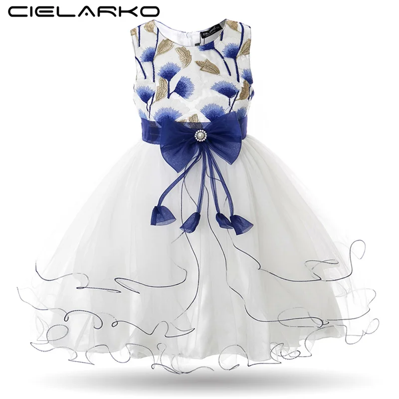 Cielarko/платье для девочек; Gingko; Детские Вечерние платья с вышивкой; Детские свадебные бальные платья; сетчатые Детские платья для выпускного вечера; Vestidos Для Девочек